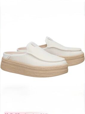 HEYDUDEs Austin Lift Espadrille - Comfortable Slip on Shoes, size 12 white